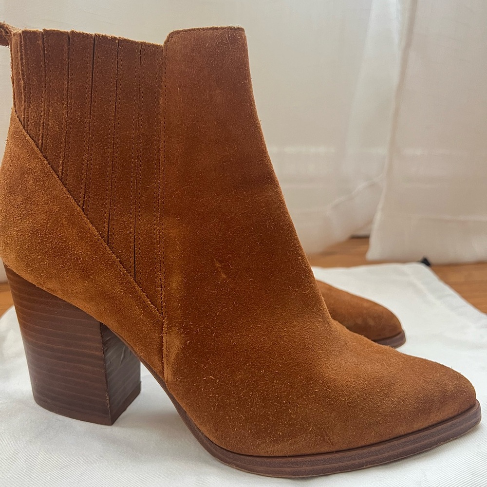 Marc Fisher Brown Suede Alva Bootie